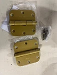 Emtek, 92033US4, 3-1/2" X Plated Steel, 5/8" Radius, Bearing Hinges, Pair. Fixed Price $15.38.