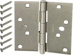 Everbilt 4 Satin Nickel Square Corner Security Door Hinges - Value 12 Pack. Fixed Price $29.99.