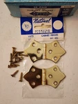 Nos Pair National Cabinet Hinge Flush Mount Bright Brass W/screws 1" V475 C67. Fixed Price $5.95.