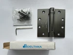 Deltana DSH45U5 4-1/2" Spring Hinge, Listed, Dull Brass Oxidized. Fixed Price $14.99.