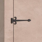 Black Wrought Iron Door Strap Hinge 15.5" Fleur De Lis Style Rust Resistant. Fixed Price $32.99.