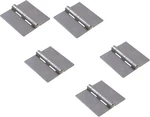 Pack Of 5 Hillman 4" Plain Steel Weldable Surface Hinges - Square Corner. Fixed Price $26.77.