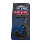 Ives Schlage Builders Hardware SC2-3036-716 Number Three (3) Aged Bronze Brass. Fixed Price $8.99.