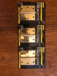 Lot Of Stanley Solid Brass 3.5" Door Hinges Square Corner. Fixed Price $39.00.