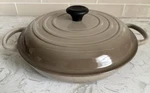 Creuset Signature Enameled Cast Iron Braiser #30 3.5 Quart With Lid. Fixed Price $150.00.