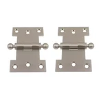 2-1/2 In. X 4 Solid Brass Satin Nickel Parliament Hinge With Ball Finials (1. Fixed Price $19.23.