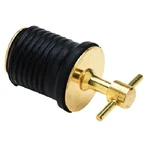 Seachoice 1-1/4 Inch Brass Twist Turn Neoprene Drain Plug For Boats. Fixed Price $14.45.