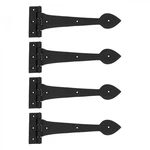 Black Iron Door Strap Hinge 12" Heart Tip Design Rust Resistant Pack Of 4. Fixed Price $114.99.