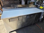 True TPP-67 67" Series Pizza Prep Table Refrigerated Base 115V Tested Good. Fixed Price $1750.00.
