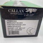 Callan Door Knob Unkeyed Self Guiding Screws Passage Interior Flat Ball Metal. Fixed Price $8.55.