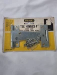 Stanley 4" Tee Hinges CD904 US2C Zinc Plated Rust Resistant W/ Screws New Old.... Fixed Price $6.67.
