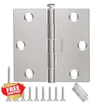 Amzgod 30 Pack 3.5 Inch Brushed Nickel Door Hinges Square Corners. Fixed Price $54.99.