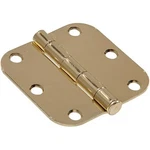 Hillman 5/8" Round Corner Door Hinge Brass (3"). Fixed Price $6.95.