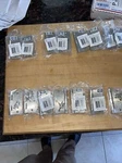 Qty 15 Cosmas 37588 1/2" X 1/4" Satin Nickel Rounded Corner Hinges Fs. Fixed Price $31.13.