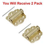 (2-PACK) Adjustable Screen Door Hinge Hardware Self Closing Polished Brass. Fixed Price $17.23.