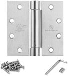 Satin Door Hinges 4.5 Inch Self Closing Hardware Adjustable Spring. Fixed Price $48.38.