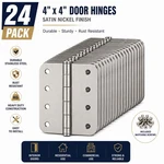 24 Pack Matte Black Door Hinges Inch Exterior With Square 5/8. Fixed Price $33.90.