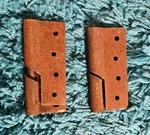 Two Vintage Heavy Rusty Steel Lift Off Door Hinges 4" Tall Fully Working Pair. Fixed Price $6.22.