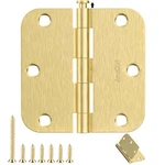 Amzgod Satin Brass 3.5" Rounded Interior Door Hinges Gold 6-PACK. Fixed Price $31.48.