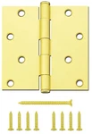 Gatehouse 4" Satin Brass Gold Finish Mortise Door Hinge Square Corner 0308911. Fixed Price $6.39.