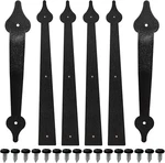 Zekoo Steel Decorative Garage Door Hinges Handles Iron Hardware Kit Color Black. Fixed Price $29.07.