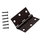 10 Pack Everbilt Residential 3 In. Oil-rubbed Bronze Square Corner Door Hinges. Fixed Price $36.00.