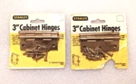 Stanley 3-INCH Brass Cabinet 2-PACKS 69-0190 (4 Hinges, Hardware) Nos. Fixed Price $12.79.