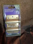 Hillman 852545 Spring Hinges 3 Satin Brass Finish. Fixed Price $6.00.