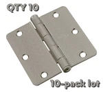 10-PACK National Hardware N830-245 Satin Nickel 1/4" Radius Door Hinges 3-1/2". Fixed Price $36.07.