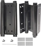 Pair Of 8" Black Heavty Duty Double Action Spring Hinges, Self Closing Door. Fixed Price $79.34.