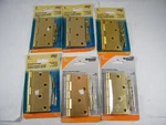 National Hardware 4" 10.2 Cm Removable Pin Hinge V512N 176-644 Satin Brass Lot. Fixed Price $34.30.