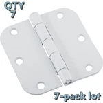7-PACK Lot National Hardware N109-185 3-1/2" White Door Hinge 5/8 Radius Corner. Fixed Price $33.38.