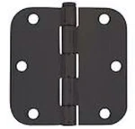 Cosmas Flat Black Door Hinge 3.5" Inch X With 5/8" Radius Corners. Fixed Price $7.95.