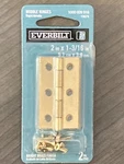 Everbilt 2" 1-3/16" Cabinet Chest Box Middle Hinges Bright Brass Finish Pack. Fixed Price $8.88.