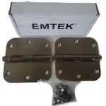 Emtek 910337 US7 Finish 3.5"X3.5" Steel 5/8" Radius Corner Mortise Hinge Sealed. Fixed Price $23.00.