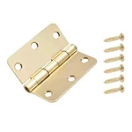 10PK Everbilt Residential 3 Inch 1/4 Corners Satin Brass Door Hinges 28526. Fixed Price $29.95.