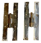 Antique C1900 Iron Metal Steel Loose Pin Strap Door Hinges 7 Pair. Fixed Price $62.50.