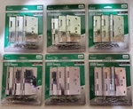 6 Packs Of 3 (18 Hinges) Mastercraft Door 4"CHROME Finish 5/8" Radius Rd.. Fixed Price $16.50.
