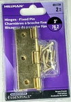 Hillman Hinges 2 Pk Fixed Pin 3-INCH, 3-HOLE, Brass Finish 851734. Fixed Price $12.74.
