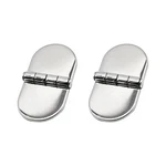 Marine City 316 Stainless Steel D-shape Hinges With Cover Caps 2.9"X1.5" (2 Pcs). Fixed Price $24.99.