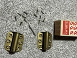 Nos Shelby Corporation Adjustable Tension Full Surface Spring Hinge Brass Set. Fixed Price $11.99.