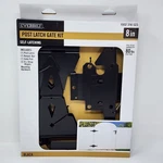 Everbilt Black Steel Post Latch Gate Kit Works With Wood, Vinyl, & Composite. Fixed Price $28.99.