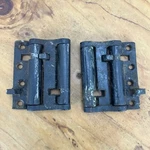 Antique Heavy Cast Iron Bommer Double Action Door Hinges X 2 Signed 353-5 1/4?. Fixed Price $46.02.