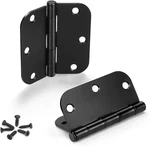 Knobwell 6 Pack Black Door Hinges, 3.5" X Square 5/8" Radius Corner Inte. Fixed Price $26.99.