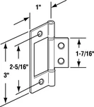 Prime-line 164240 Bi-fold Satin Nickel Non Mortise Door Hinges 3 In.. Fixed Price $8.35.