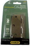 6 Piece Stanley Black Chrome Plated 5/8" Corners 3 In. Door Hinges S807-891. Fixed Price $26.00.