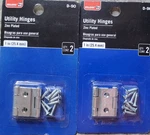 Lot Of 2 Bulldog D-90 1" Zinc Plated Utility Hinge With Screws New. Fixed Price $9.99.