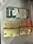 Lot Of Brainerd 1/2 Brass Square Corner Door Hinges 31638. Fixed Price $8.00.