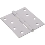 Hillman Square Corner Door Hinge White (4"). Fixed Price $8.95.
