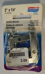 Corner Braces 2" X 3/8" National N113-845 Zinc Plated, Pcs Pack New Old Stock. Fixed Price $5.50.